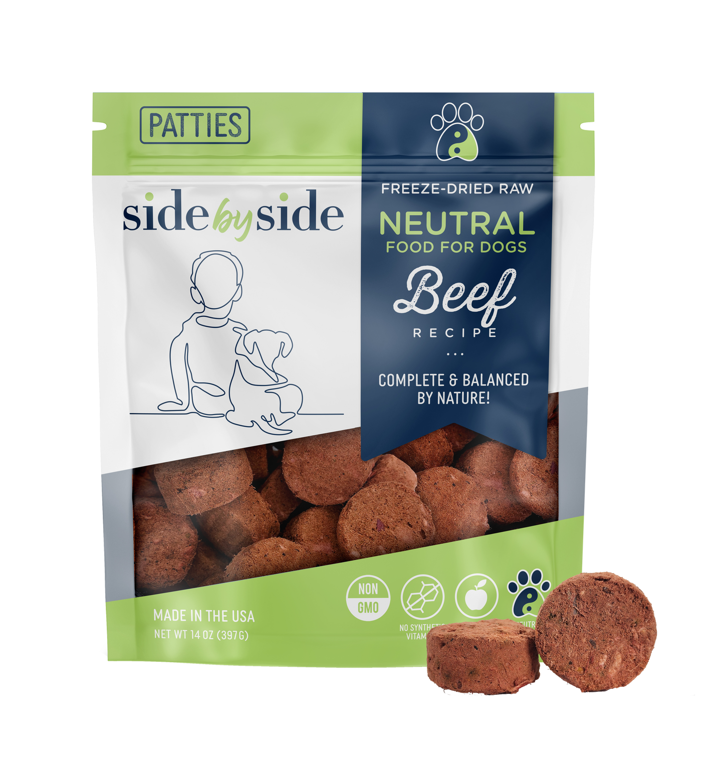 Freeze Dried Raw Beef Patties (Neutral)