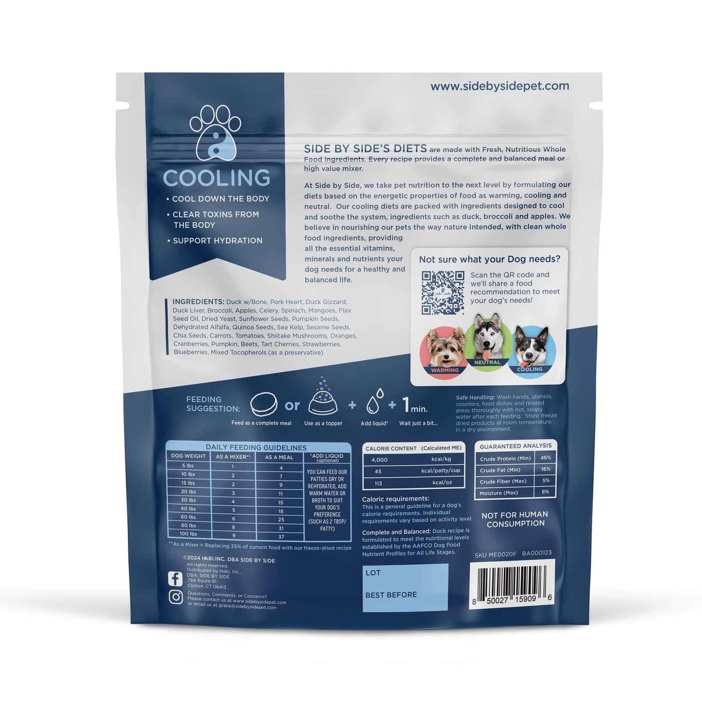 Freeze Dried Raw Duck Patties (Cooling)