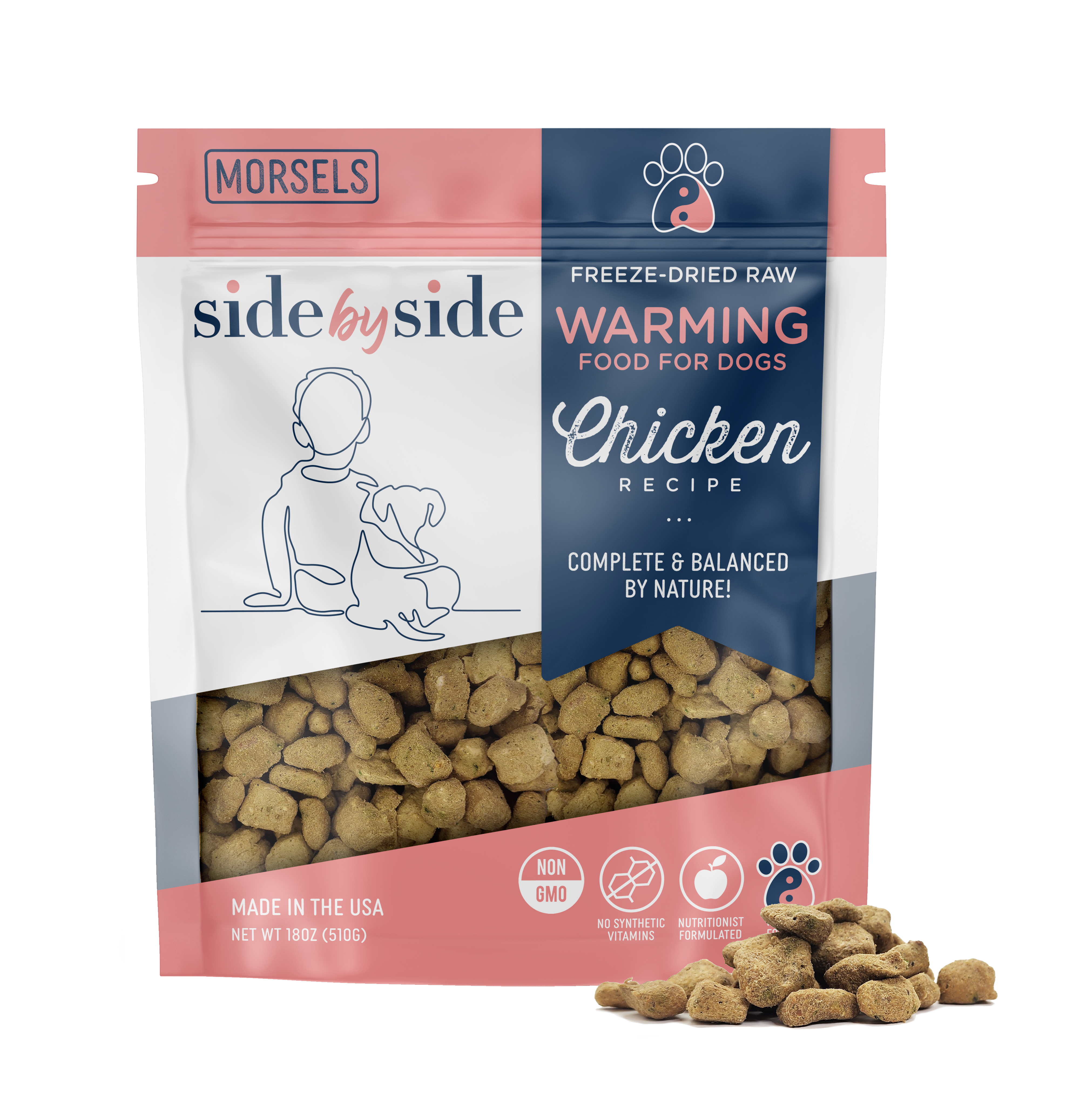 Freeze Dried Chicken Morsels - Side by Side Dog food – Side by