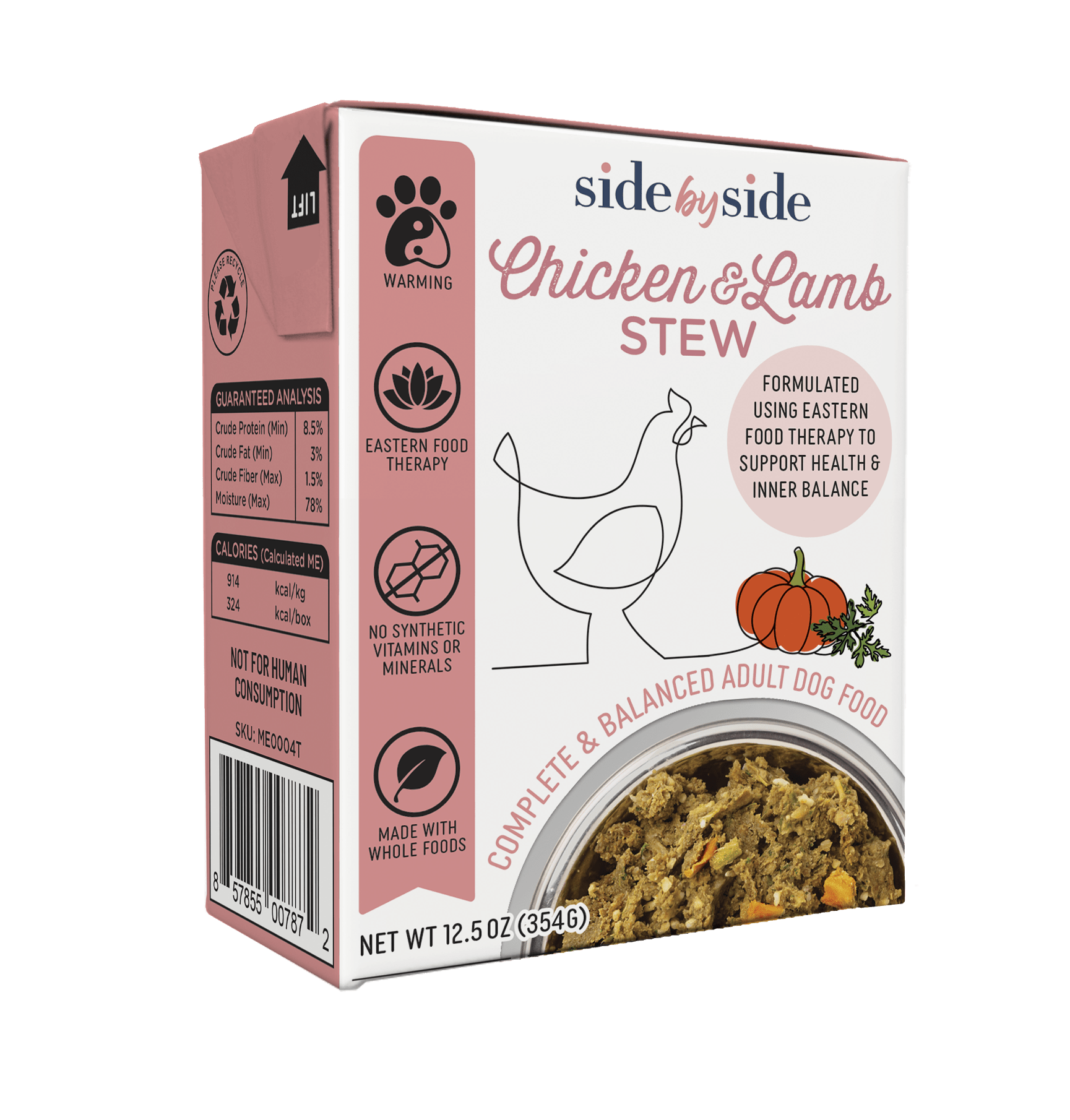 Side By Side Warming Chicken & Lamb Stew Warming Recipe Tetra Pack Wet Dog Food Side By Side Warming Chicken & Lamb Stew Warming Recipe Tetra Pack Wet Dog Food