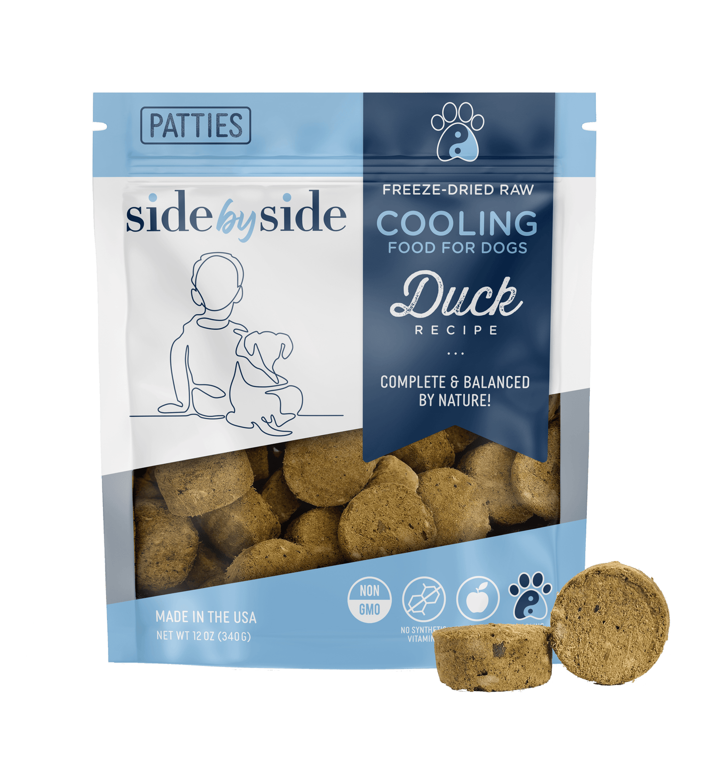 Freeze Dried Raw Duck Patties (Cooling)