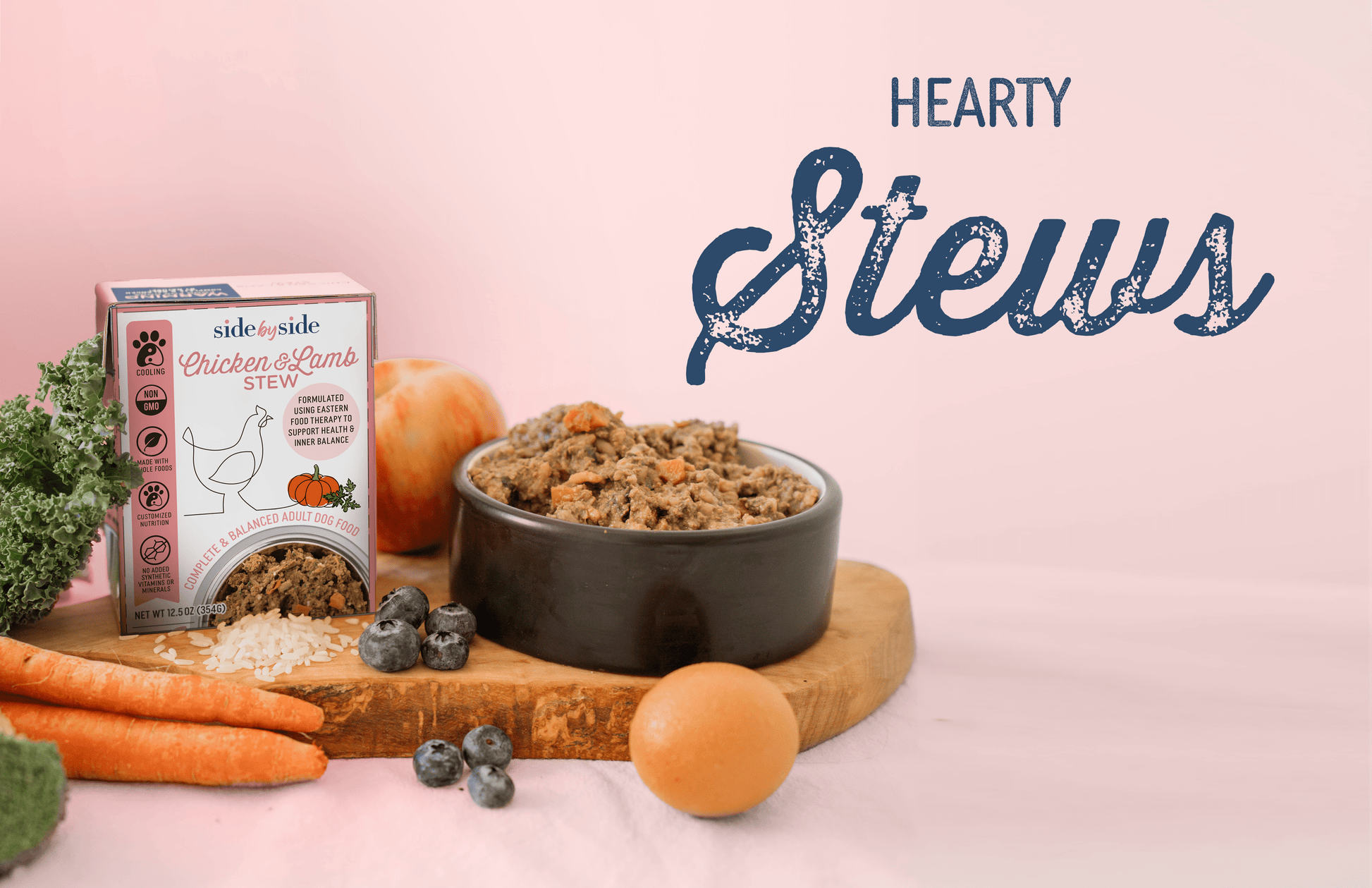 Side By Side Warming Chicken & Lamb Stew Warming Recipe Tetra Pack Wet Dog Food Side By Side Warming Chicken & Lamb Stew Warming Recipe Tetra Pack Wet Dog Food