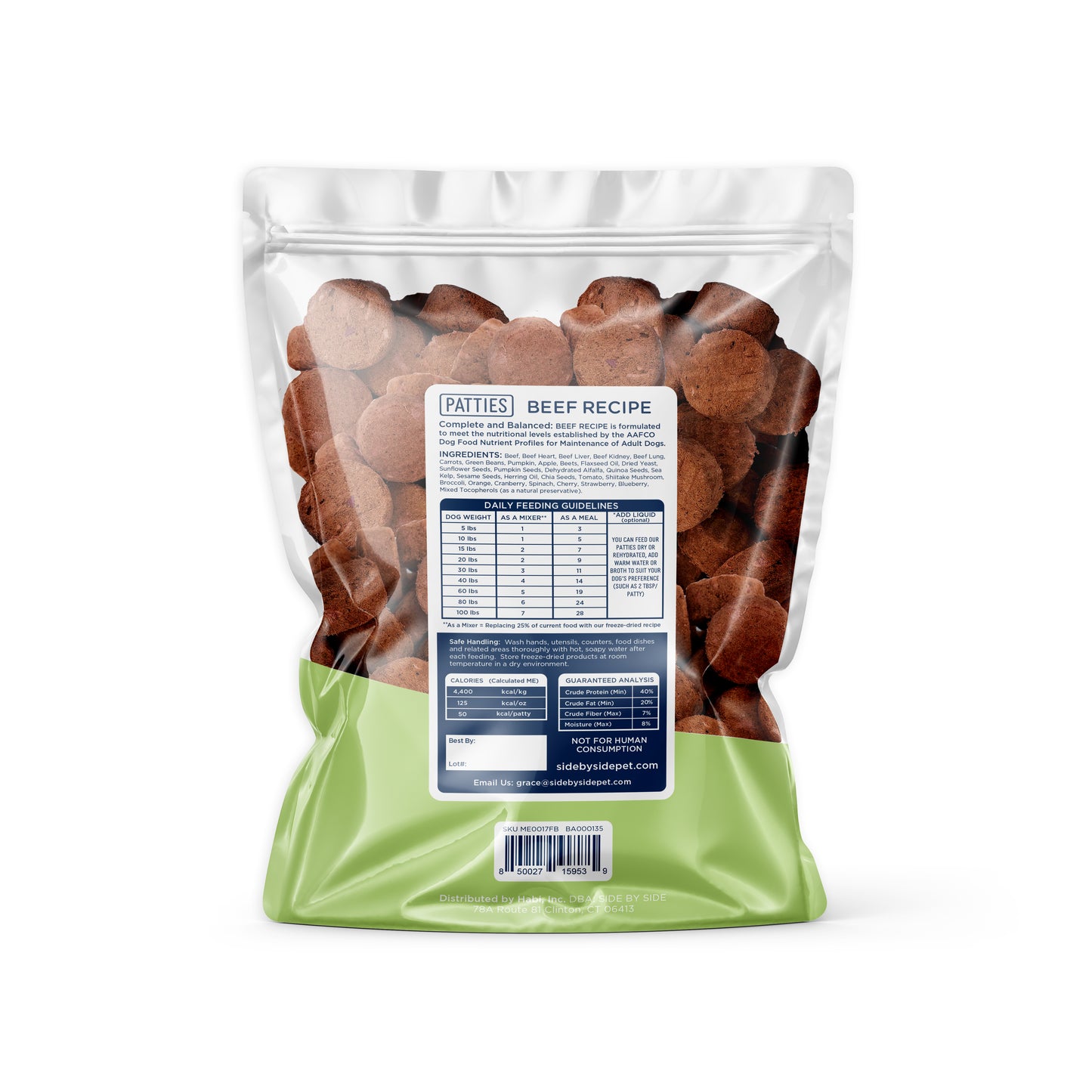 Bulk — Freeze Dried Raw Beef Patties (Neutral)