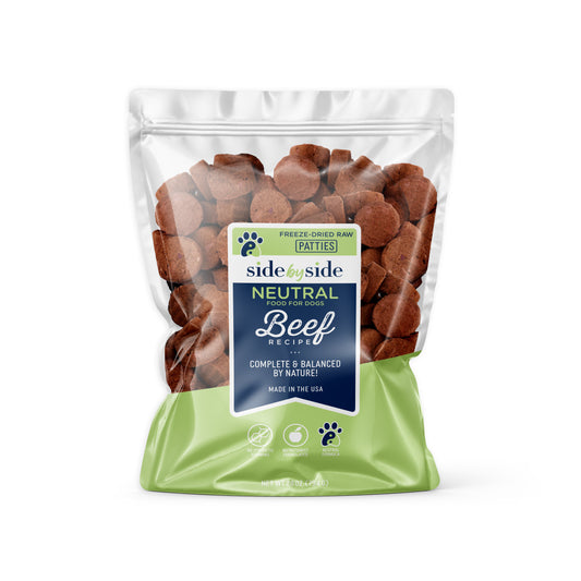Bulk — Freeze Dried Raw Beef Patties (Neutral)