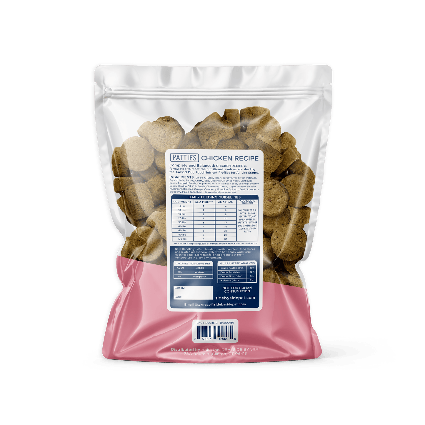 Bulk — Freeze Dried Raw Chicken Patties (Warming)