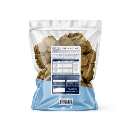 Bulk — Freeze Dried Raw Duck Patties (Cooling)
